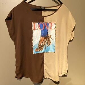 Embellished high heel T-shirt Size 1X